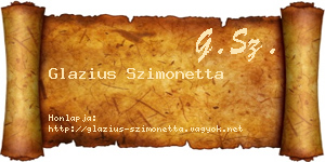 Glazius Szimonetta névjegykártya