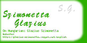 szimonetta glazius business card